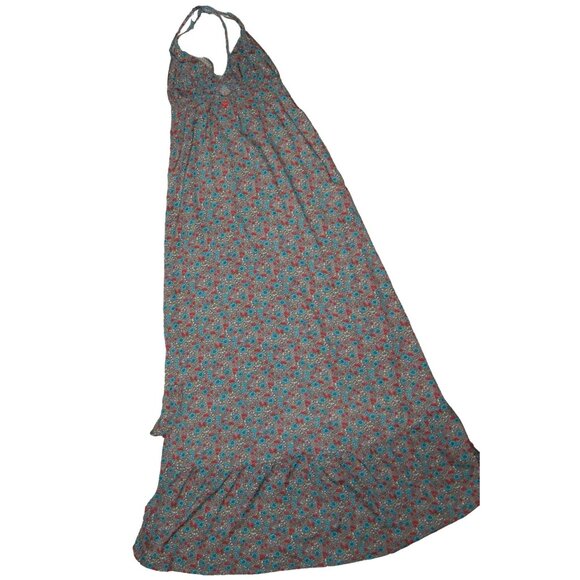 Billabong Long Flowing Flower Print Spaghetti Strap Summer Dress Women's Medium - Picture 6 of 10